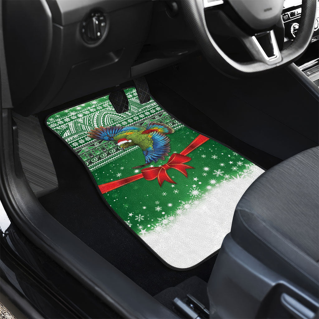 New Zealand Kea Bird Christmas Car Mats Maori Inspired Knitted Patterns LT9 - Polynesian Pride