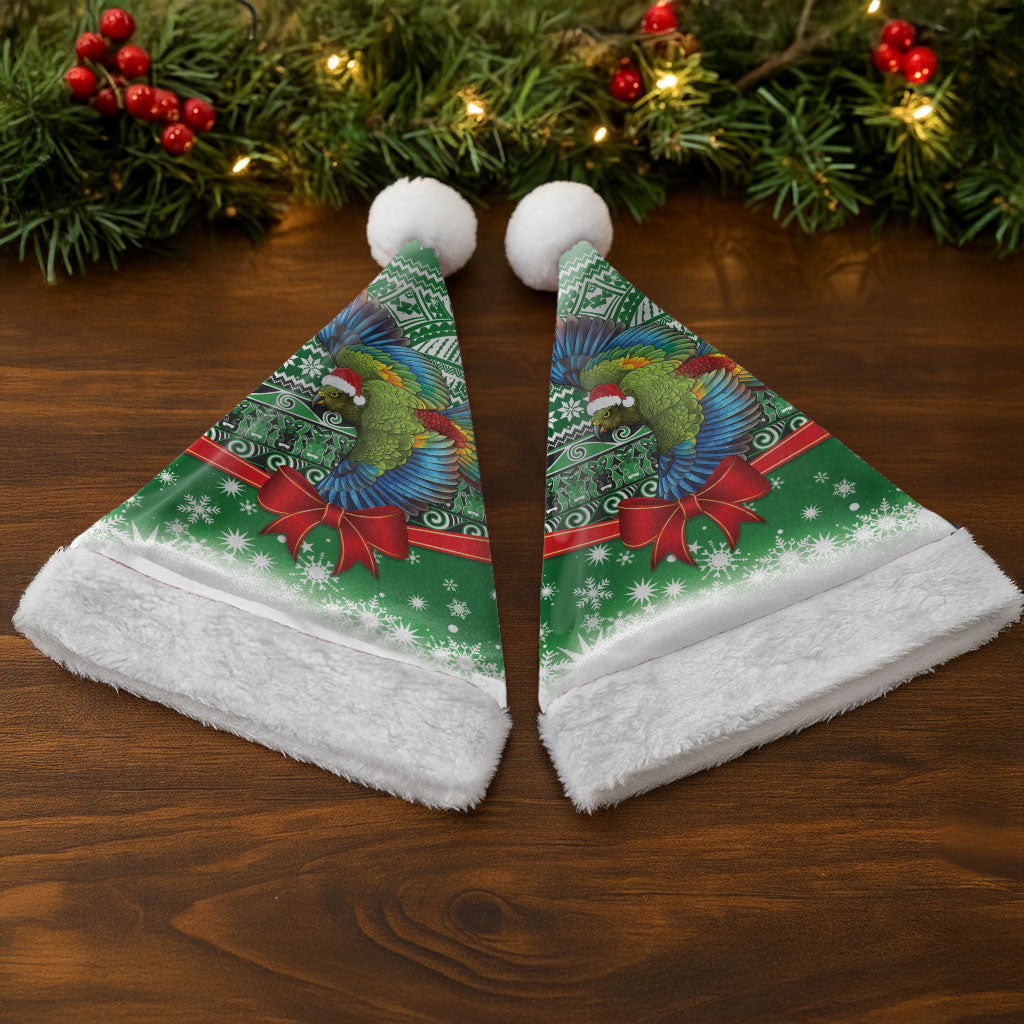New Zealand Kea Bird Christmas Santa Hat Maori Inspired Knitted Patterns