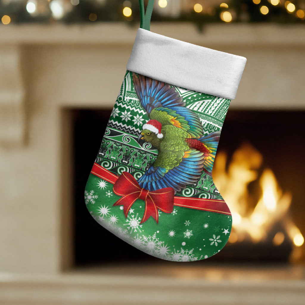 New Zealand Kea Bird Christmas Stocking Maori Inspired Knitted Patterns