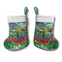 New Zealand Kea Bird Christmas Stocking Maori Inspired Knitted Patterns