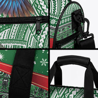 New Zealand Kea Bird Christmas Duffle Bag Maori Inspired Knitted Patterns