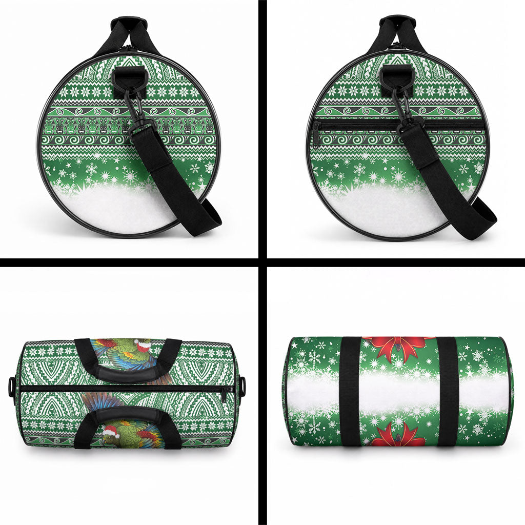 New Zealand Kea Bird Christmas Duffle Bag Maori Inspired Knitted Patterns