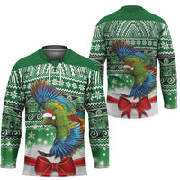 New Zealand Kea Bird Christmas Hockey Jersey Maori Inspired Knitted Patterns LT9 - Polynesian Pride