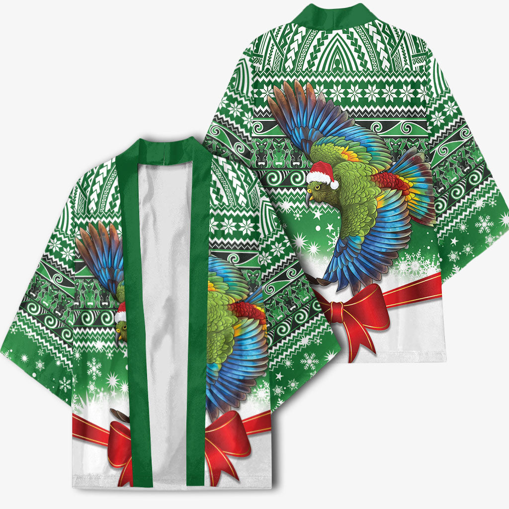 New Zealand Kea Bird Christmas Kimono Maori Inspired Knitted Patterns