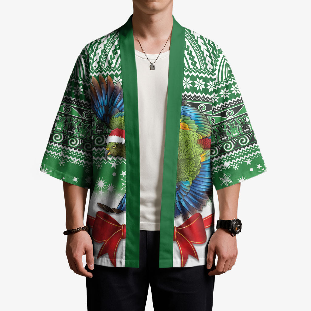 New Zealand Kea Bird Christmas Kimono Maori Inspired Knitted Patterns