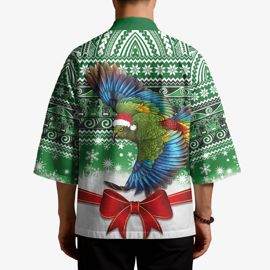 New Zealand Kea Bird Christmas Kimono Maori Inspired Knitted Patterns