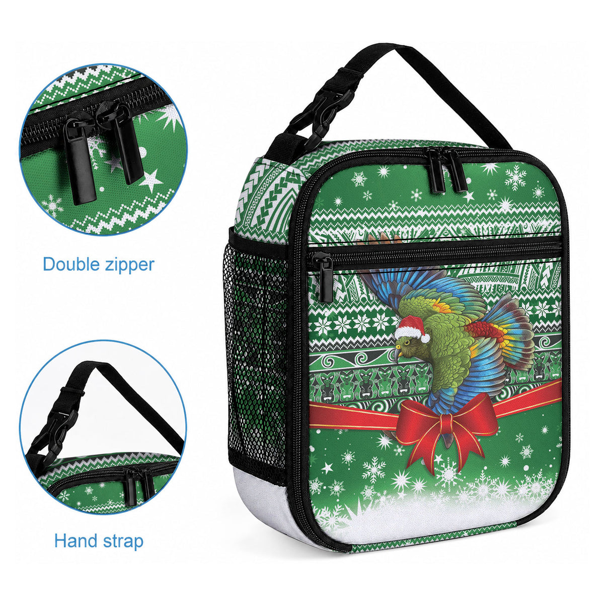 New Zealand Kea Bird Christmas Lunch Bag Maori Inspired Knitted Patterns