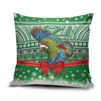New Zealand Kea Bird Christmas Pillow Cover Maori Inspired Knitted Patterns LT9 Green - Polynesian Pride