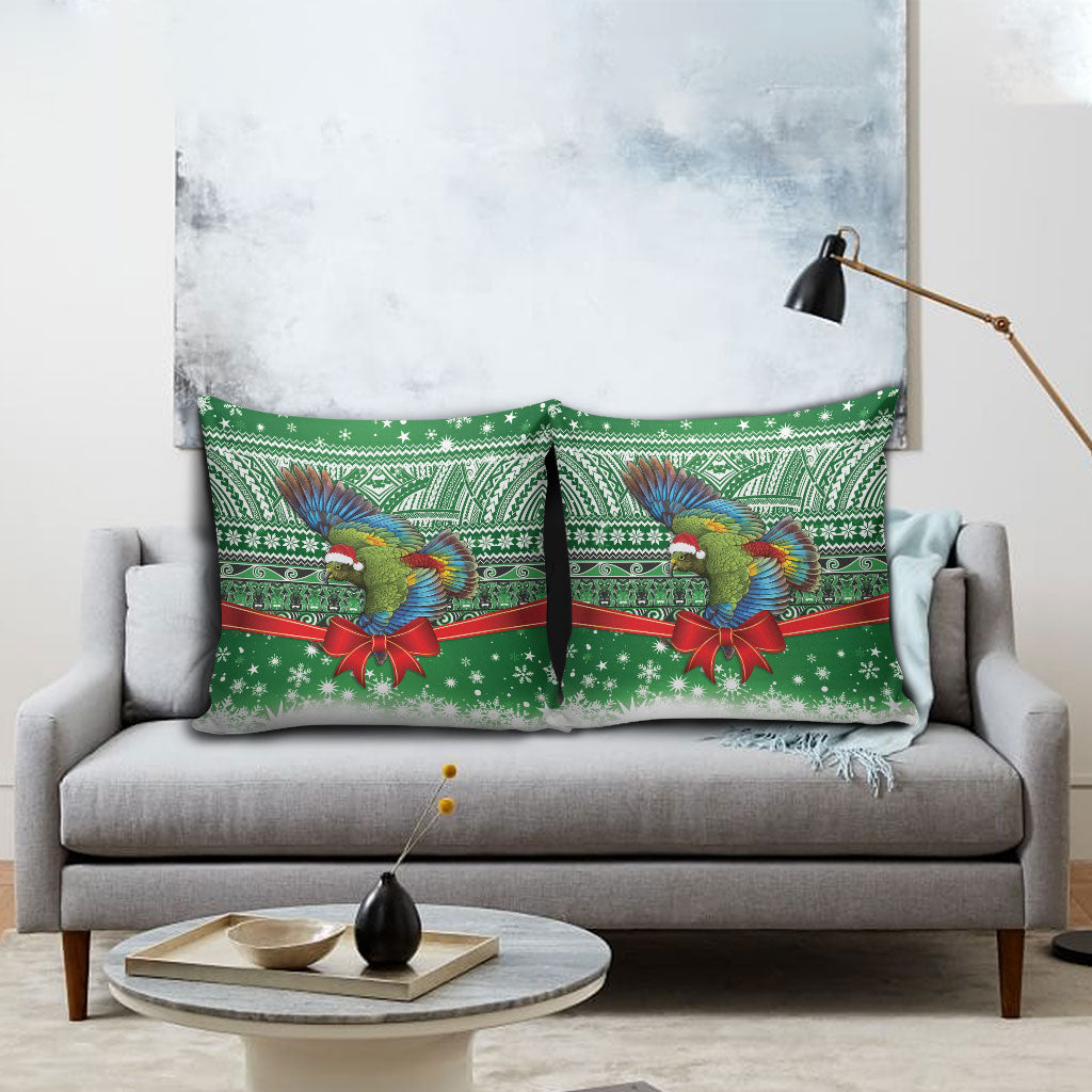New Zealand Kea Bird Christmas Pillow Cover Maori Inspired Knitted Patterns LT9 - Polynesian Pride