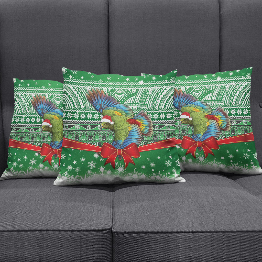 New Zealand Kea Bird Christmas Pillow Cover Maori Inspired Knitted Patterns LT9 - Polynesian Pride
