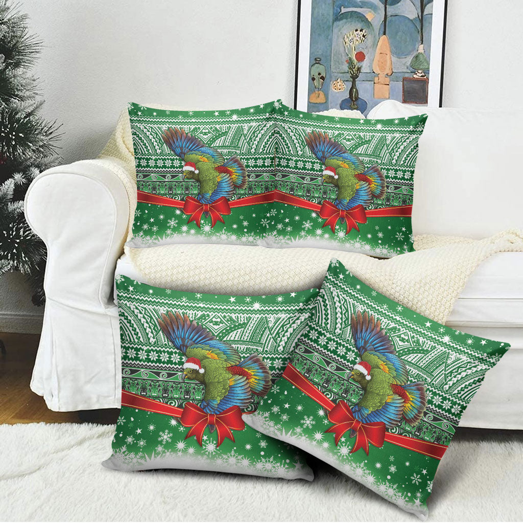 New Zealand Kea Bird Christmas Pillow Cover Maori Inspired Knitted Patterns LT9 - Polynesian Pride