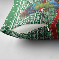 New Zealand Kea Bird Christmas Pillow Cover Maori Inspired Knitted Patterns LT9 - Polynesian Pride