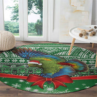 New Zealand Kea Bird Christmas Round Carpet Maori Inspired Knitted Patterns
