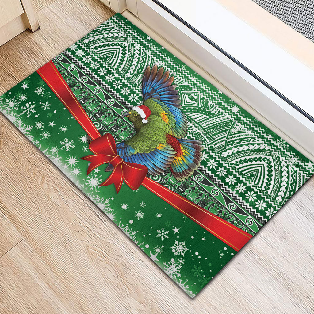 New Zealand Kea Bird Christmas Rubber Doormat Maori Inspired Knitted Patterns