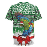 New Zealand Kea Bird Christmas Rugby Jersey Maori Inspired Knitted Patterns LT9 - Polynesian Pride