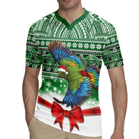 New Zealand Kea Bird Christmas Rugby Jersey Maori Inspired Knitted Patterns LT9 - Polynesian Pride