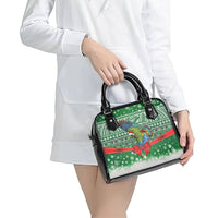 New Zealand Kea Bird Christmas Shoulder Handbag Maori Inspired Knitted Patterns