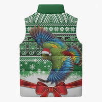 New Zealand Kea Bird Christmas Sleeveless Puffer Jacket Maori Inspired Knitted Patterns