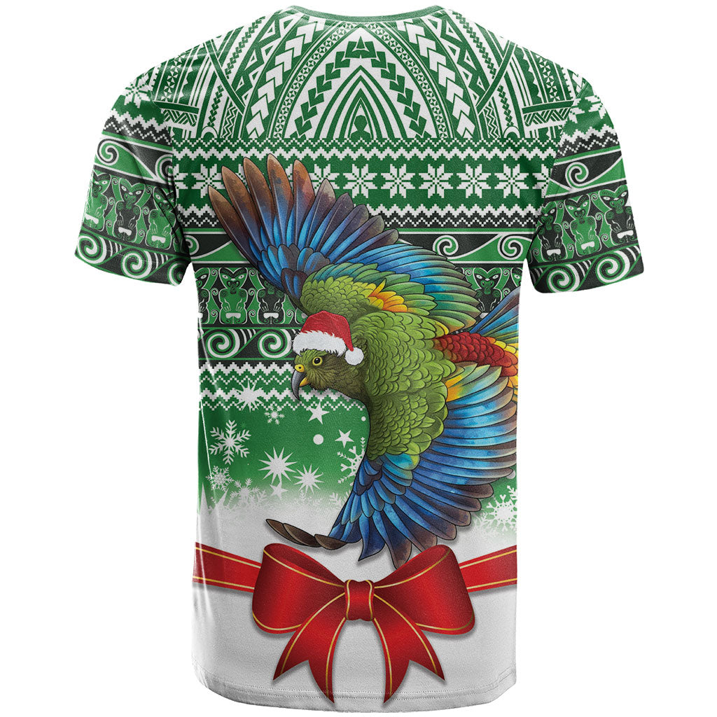 New Zealand Kea Bird Christmas T Shirt Maori Inspired Knitted Patterns LT9 - Polynesian Pride