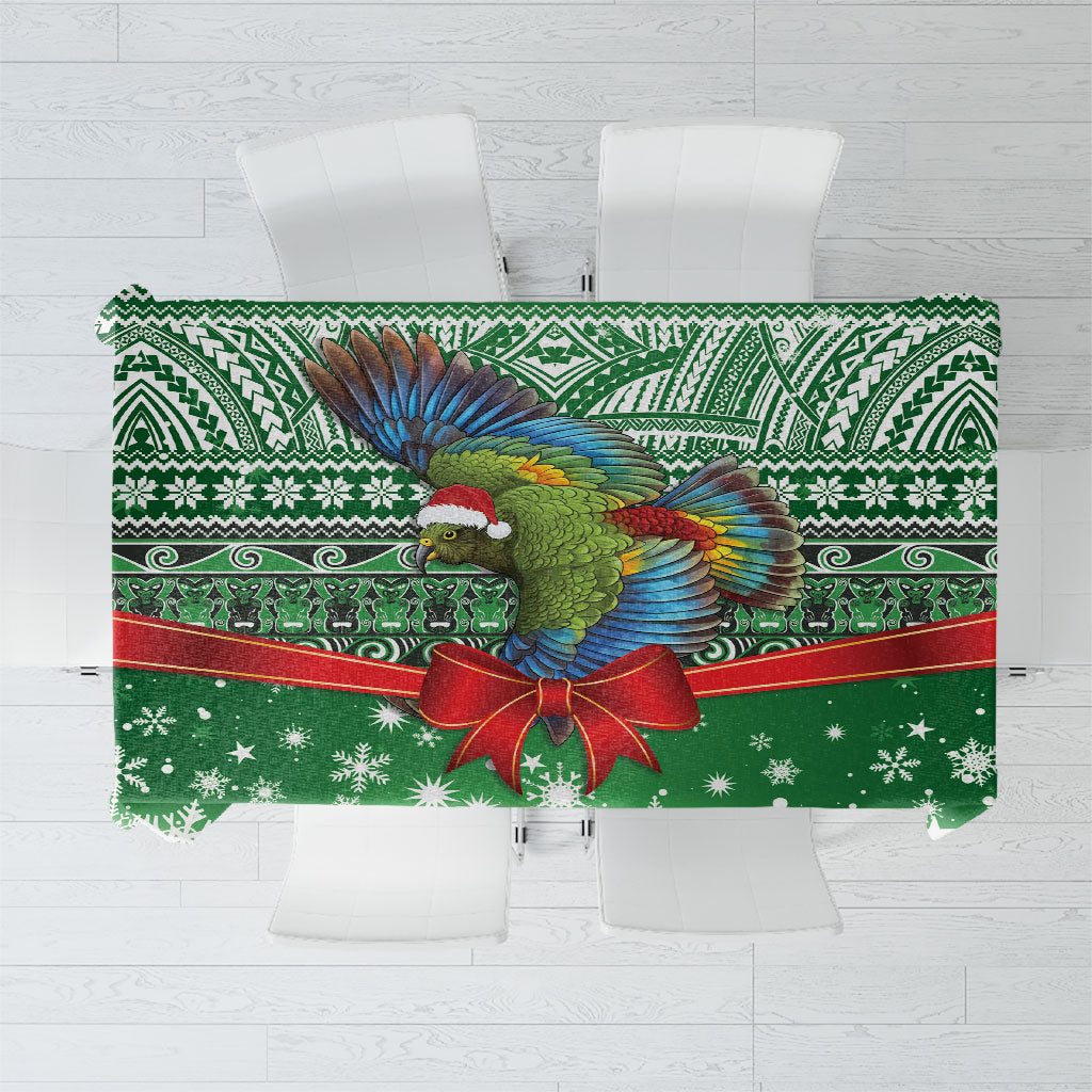 New Zealand Kea Bird Christmas Tablecloth Maori Inspired Knitted Patterns