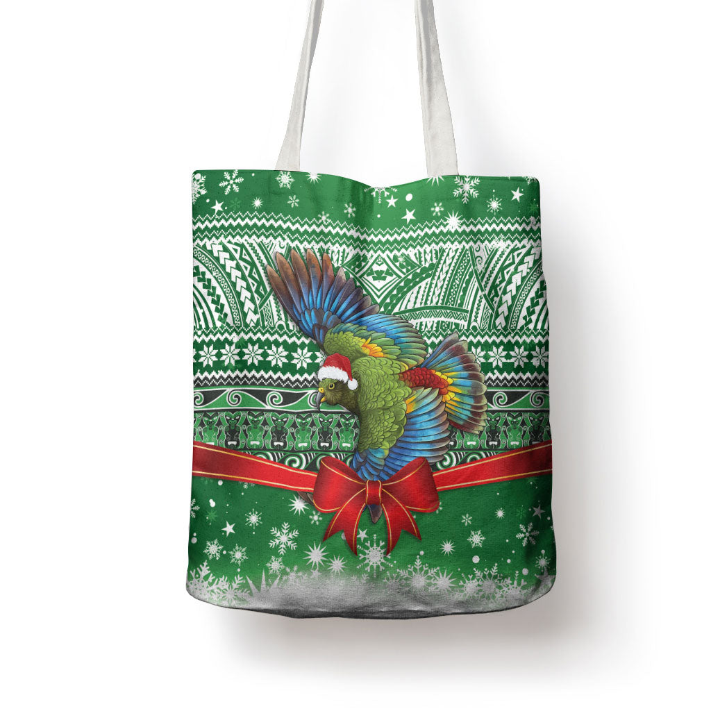New Zealand Kea Bird Christmas Tote Bag Maori Inspired Knitted Patterns LT9 - Polynesian Pride