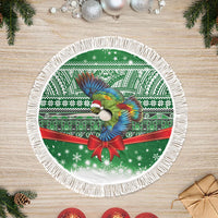 New Zealand Kea Bird Christmas Tree Skirt Maori Inspired Knitted Patterns