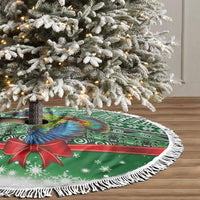 New Zealand Kea Bird Christmas Tree Skirt Maori Inspired Knitted Patterns