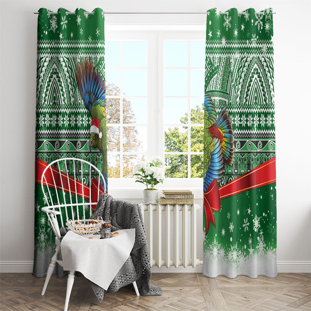 New Zealand Kea Bird Christmas Window Curtain Maori Inspired Knitted Patterns