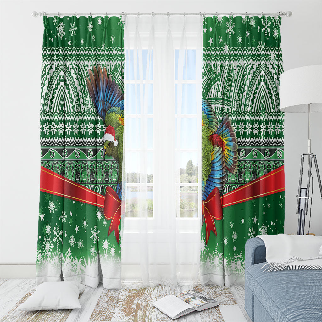 New Zealand Kea Bird Christmas Window Curtain Maori Inspired Knitted Patterns