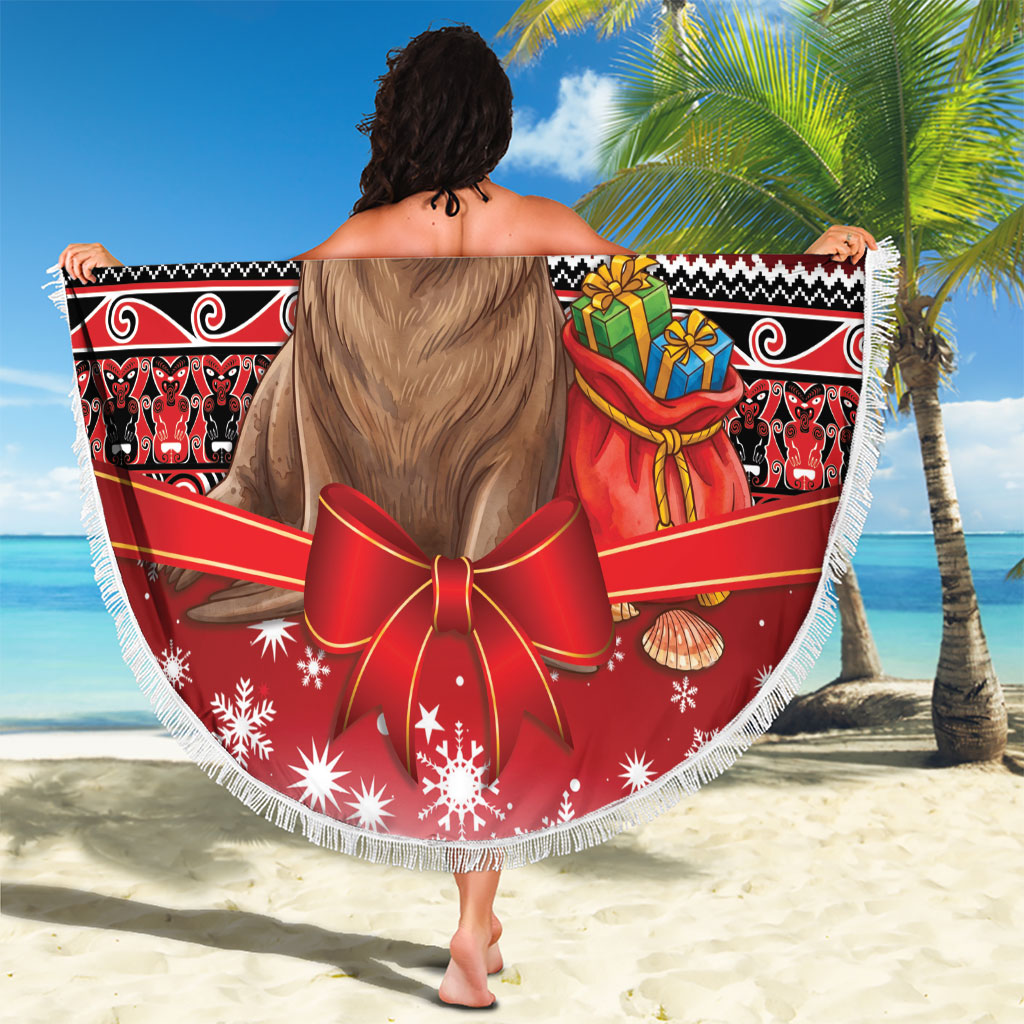 New Zealand Kekeno Seal Christmas Beach Blanket Maori Inspired Knitted Patterns LT9 - Polynesian Pride