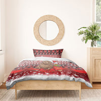 New Zealand Kekeno Seal Christmas Bedding Set Maori Inspired Knitted Patterns