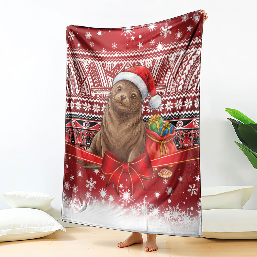 New Zealand Kekeno Seal Christmas Blanket Maori Inspired Knitted Patterns