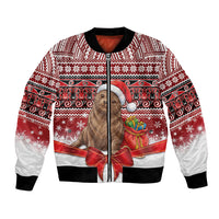 New Zealand Kekeno Seal Christmas Bomber Jacket Maori Inspired Knitted Patterns