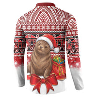 New Zealand Kekeno Seal Christmas Button Sweatshirt Maori Inspired Knitted Patterns