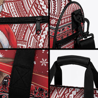 New Zealand Kekeno Seal Christmas Duffle Bag Maori Inspired Knitted Patterns LT9 - Polynesian Pride