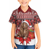New Zealand Kekeno Seal Christmas Hawaiian Shirt Maori Inspired Knitted Patterns LT9 - Polynesian Pride