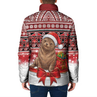New Zealand Kekeno Seal Christmas Padded Jacket Maori Inspired Knitted Patterns LT9 - Polynesian Pride