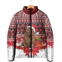 New Zealand Kekeno Seal Christmas Padded Jacket Maori Inspired Knitted Patterns LT9 - Polynesian Pride