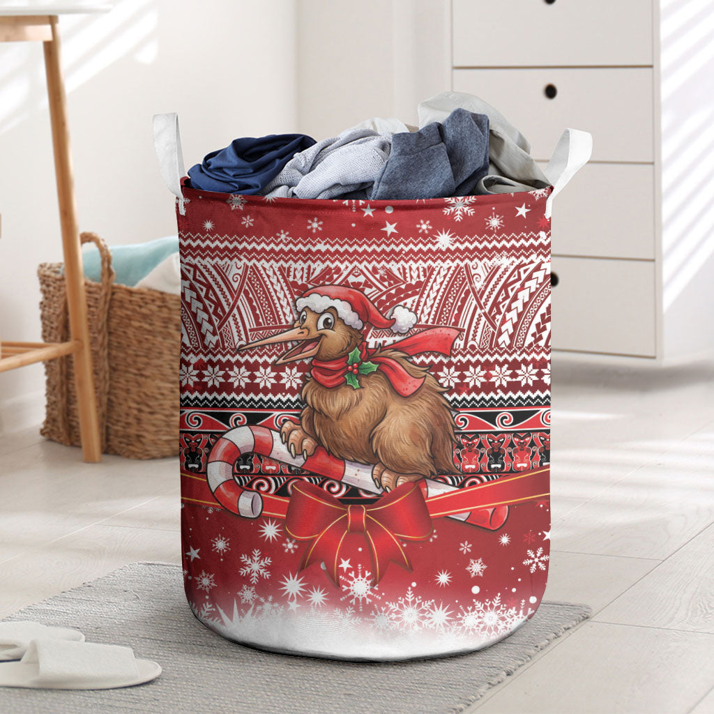 New Zealand Kiwi Bird Christmas Laundry Basket Maori Inspired Knitted Patterns
