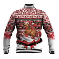 New Zealand Kiwi Bird Christmas Baseball Jacket Maori Inspired Knitted Patterns LT9 - Polynesian Pride