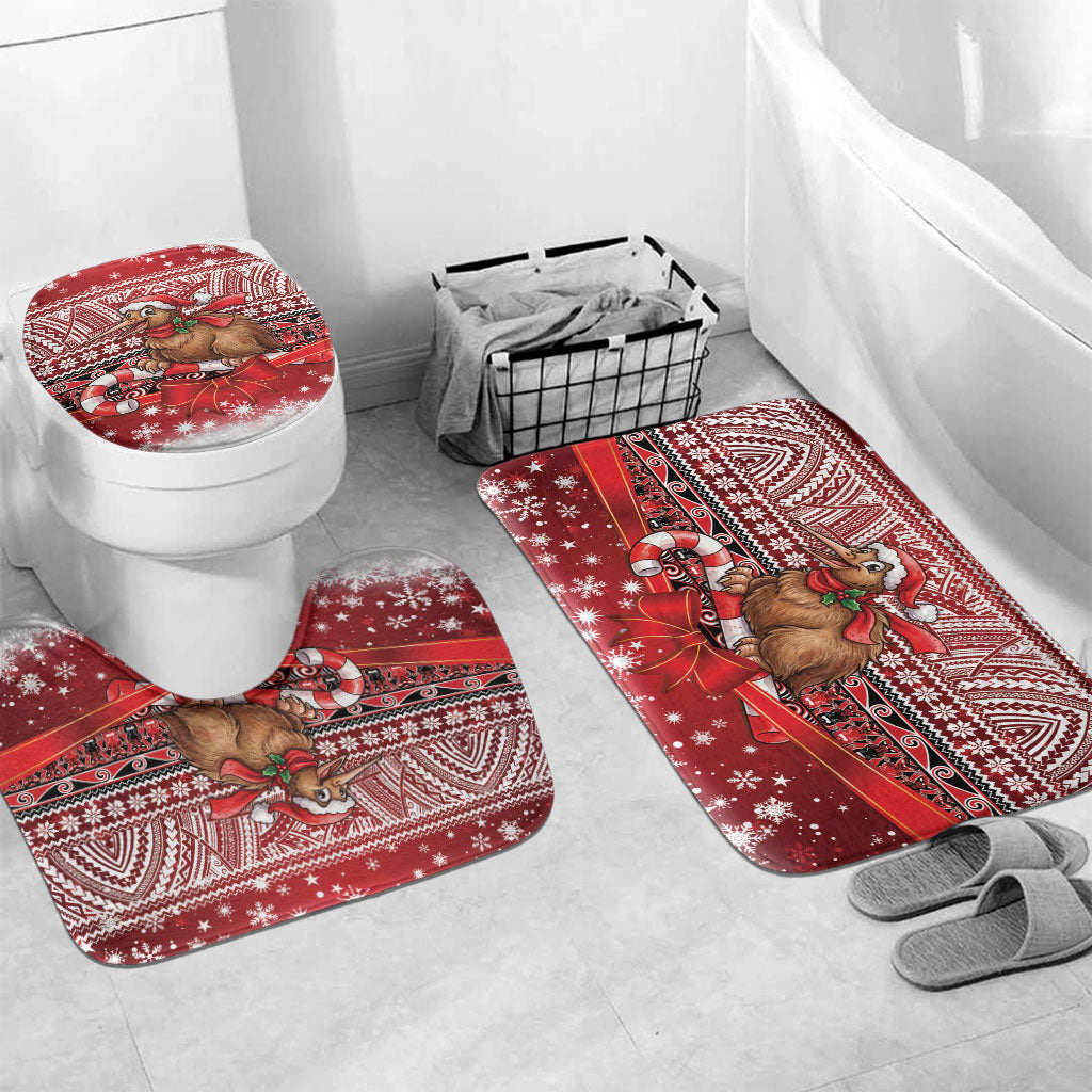 New Zealand Kiwi Bird Christmas Bathroom Set Maori Inspired Knitted Patterns