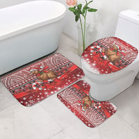 New Zealand Kiwi Bird Christmas Bathroom Set Maori Inspired Knitted Patterns