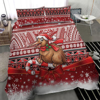 New Zealand Kiwi Bird Christmas Bedding Set Maori Inspired Knitted Patterns