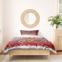 New Zealand Kiwi Bird Christmas Bedding Set Maori Inspired Knitted Patterns
