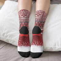 New Zealand Kiwi Bird Christmas Crew Socks Maori Inspired Knitted Patterns