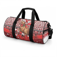 New Zealand Kiwi Bird Christmas Duffle Bag Maori Inspired Knitted Patterns LT9 - Polynesian Pride