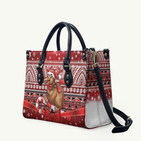 New Zealand Kiwi Bird Christmas Leather Bag Maori Inspired Knitted Patterns