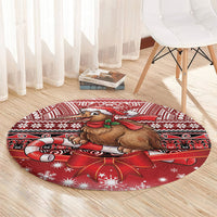 New Zealand Kiwi Bird Christmas Round Carpet Maori Inspired Knitted Patterns