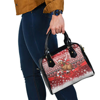 New Zealand Kiwi Bird Christmas Shoulder Handbag Maori Inspired Knitted Patterns LT9 - Polynesian Pride