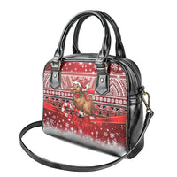 New Zealand Kiwi Bird Christmas Shoulder Handbag Maori Inspired Knitted Patterns LT9 - Polynesian Pride